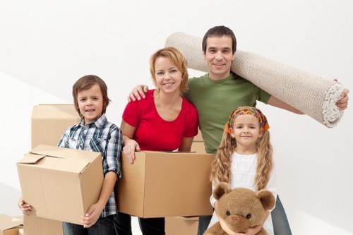 Preparing boxes and furniture for a man and van move in Tottenham Hale