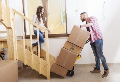 Van loading furniture for a local move in Tottenham Hale