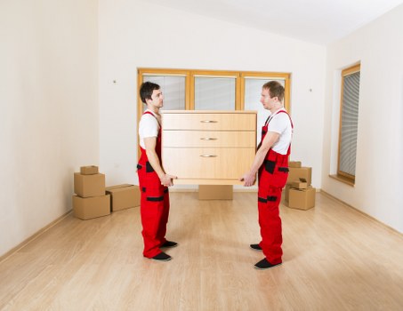 Furniture and boxes being loaded into a removals van for a Tottenham Hale move